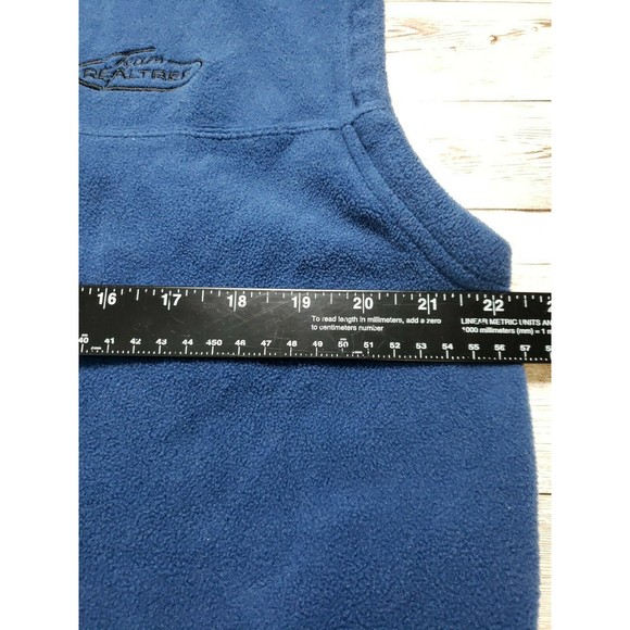 Team Realtree Men's Med Fleece blue Vest  Full Zip Hiking Construction - Picture 5 of 8
